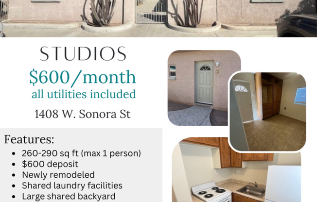 Studio Apts in Barrio Hollywood