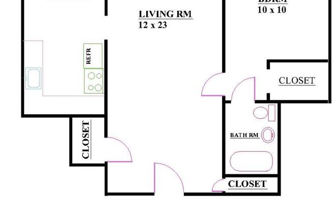 1 bed, 1 bath, $1,595, Unit 59