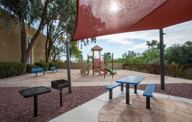 Ramada and playground at River Oaks Apartments in Tucson AZ