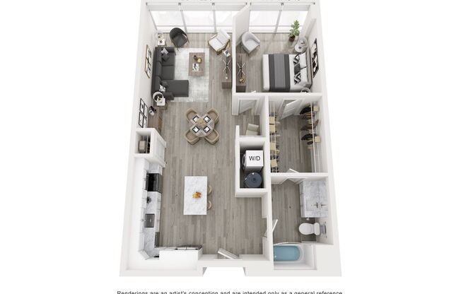 1 bed, 1 bath, 872 sqft, $1,925, Unit 517