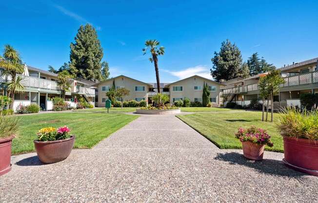 courtyard walking path