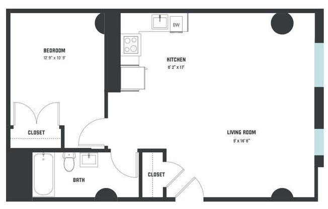 1 bed, 1 bath, 749 sqft, $1,637