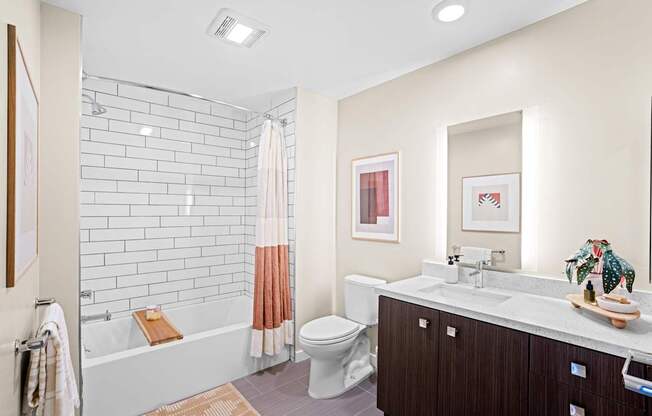 Updated Bathroom at L Seven Apartments in San Francisco, CA 94103