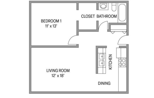 1 bed, 1 bath, 625 sqft, $1,005, Unit 210