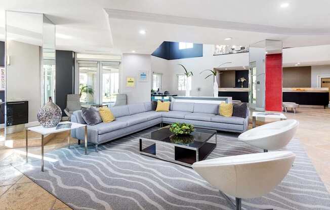 Community Clubroom at La Jolla Crossroads Apartments, San Diego