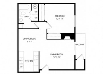 1 bed, 1 bath, 700 sqft, $1,645