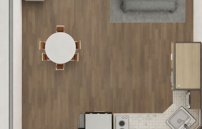Studio, 1 bath, 284 sqft, $995, Unit 210