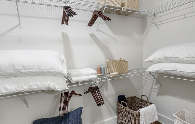 Closet space at the cottages