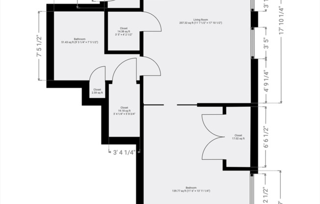 1 bed, 1 bath, 800 sqft, $1,449, Unit 302