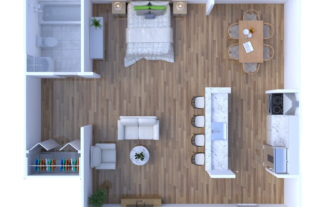 Studio, 1 bath, 472 sqft, $1,425