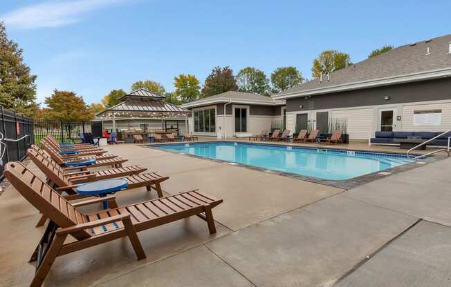 the swimming pool at our apartments