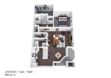 1 bed, 1 bath, 880 sqft, $1,394