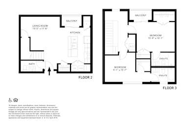 2 beds, 2.5 baths, 1,207 sqft, $3,000