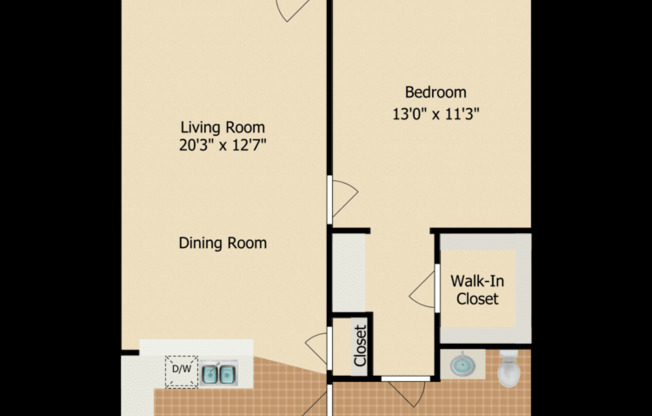 1 bed, 1 bath, 749 sqft, $1,995