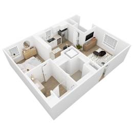 Studio, 1 bath, 562 sqft, $1,982