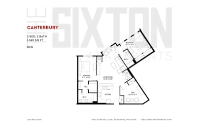 2 beds, 2 baths, 1,345 sqft, $2,310