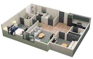 1 bed, 1 bath, 897 sqft, $965, Unit 321-316