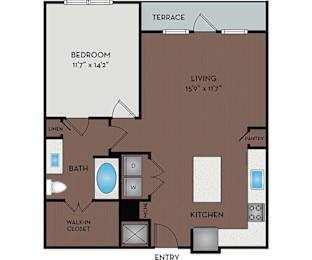 1 bed, 1 bath, 856 sqft, $1,810