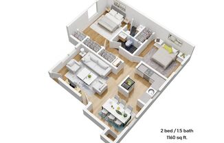 1 bed, 1 bath, 760 sqft, $950, Unit 448-202 - R