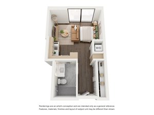 Studio, 1 bath, 464 sqft, $3,165