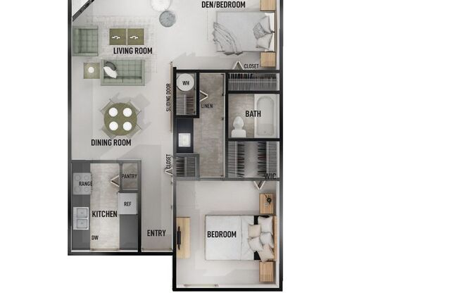 1 bed, 1 bath, $1,647, Unit 0195