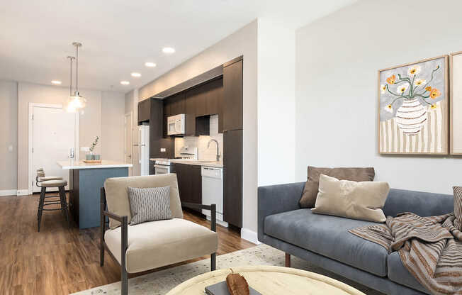 Living Room with Hard Surface Flooring
