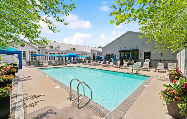 swimming pool at The Tannery, Glastonbury CT