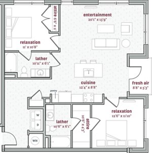 2 beds, 2 baths, 1,226 sqft, $2,893