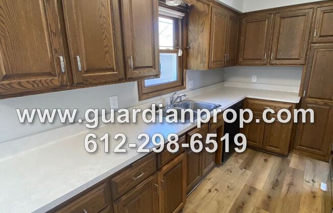 House Available September 1 in Mounds View, Huge Lower Family Room, Updated Bathroom, Oversized Double Garage w/Shop