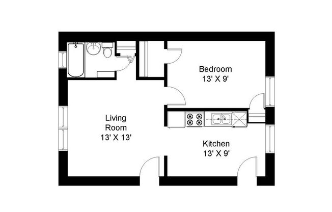 1 bed, 1 bath, 590 sqft, $1,690, Unit 1944-1N