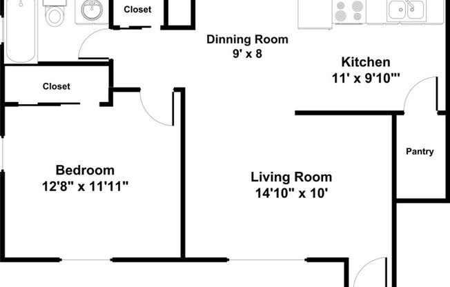 1 bed, 1 bath, 650 sqft, $725, Unit 4070NOT