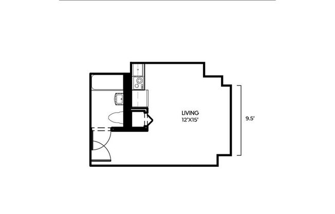 Studio, 1 bath, 325 sqft, $1,628, Unit 500