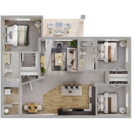 3 beds, 2 baths, 1,179 sqft, $1,750