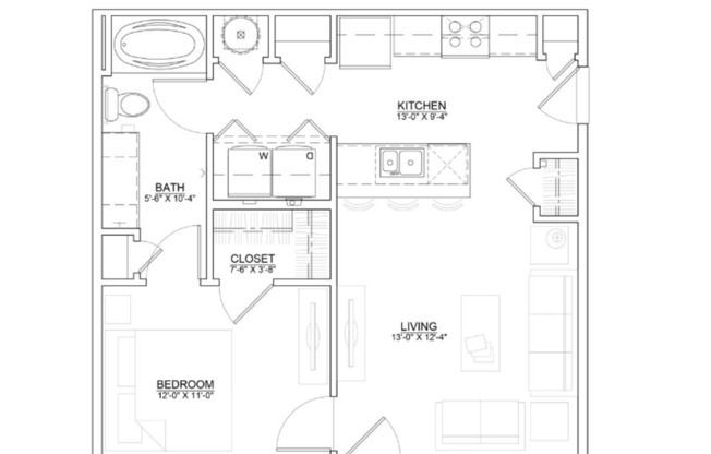 1 bed, 1 bath, 650 sqft, $1,077, Unit 5711-1F NE 80th Ter