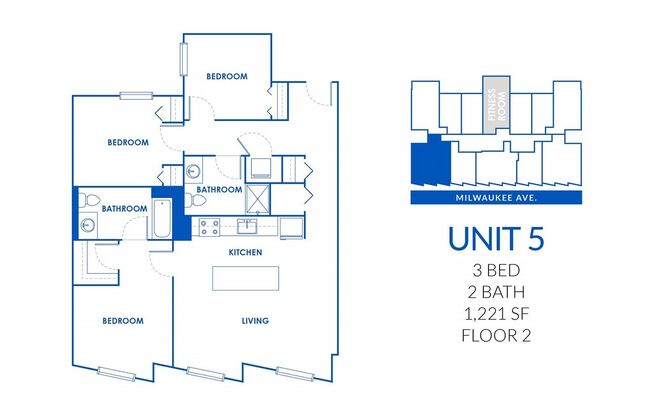 3 beds, 2 baths, 1,216 sqft, $3,195, Unit 830-205