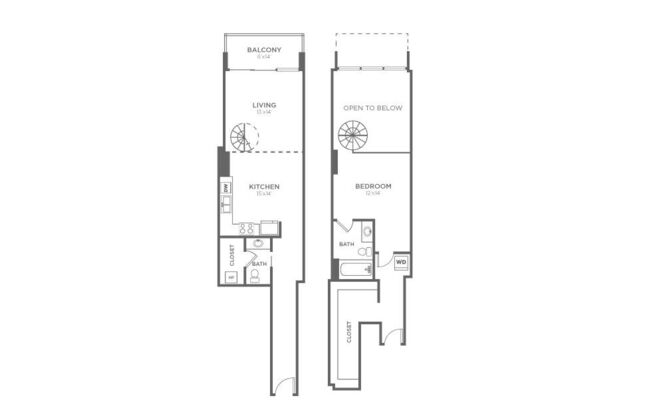 1 bed, 1.5 baths, 1,164 sqft, $3,220