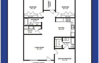 3 beds, 2 baths, 1,286 sqft, $1,547