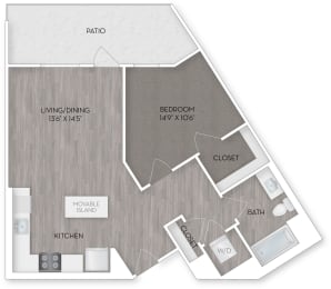 1 bed, 1 bath, 776 sqft, $3,271