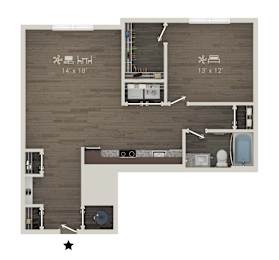 1 bed, 1 bath, 942 sqft, $1,907