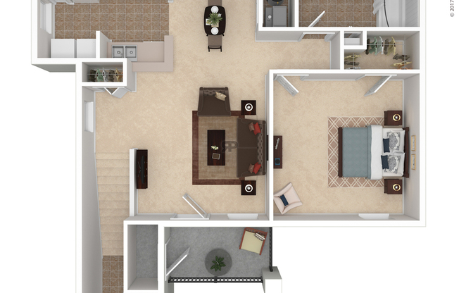 1 bed, 1 bath, 734 sqft, $747