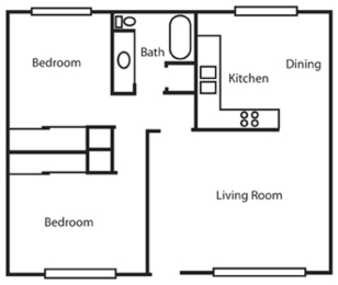 2 beds, 1 bath, 875 sqft, $2,557