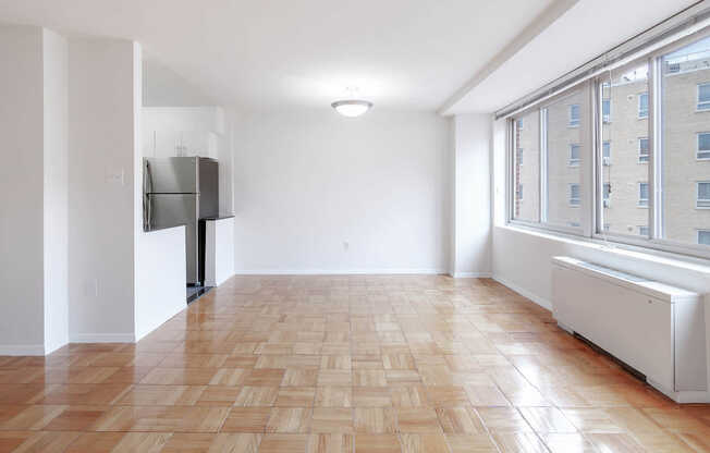 Living Room with Parquet Flooring