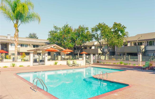 Pool With Sunning Deck at Balboa Apartments, Sunnyvale