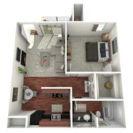 1 bed, 1 bath, 591 sqft, $895