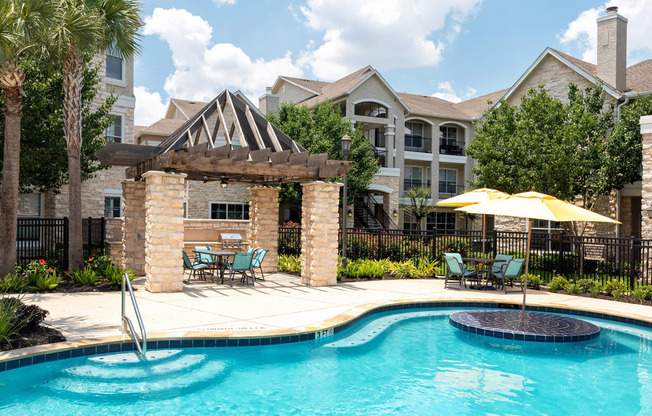 The Retreat at Cinco Ranch poolside BBQ pavilion