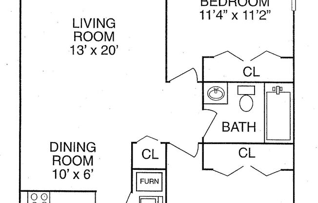 2 beds, 1 bath, 790 sqft, $825