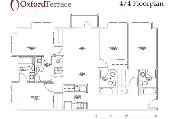 4 beds, 4 baths, 1,410 sqft, $675, Unit Phase I