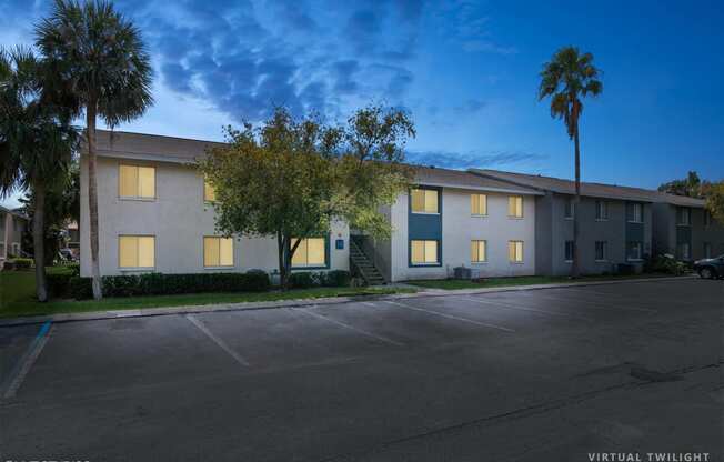 Property Exterior at Night at Sarasota South, Florida