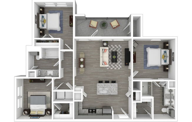 3 beds, 2 baths, 1,186 sqft, $666