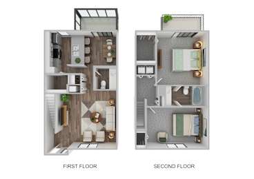 2 beds, 1.5 baths, 1,250 sqft, $1,445